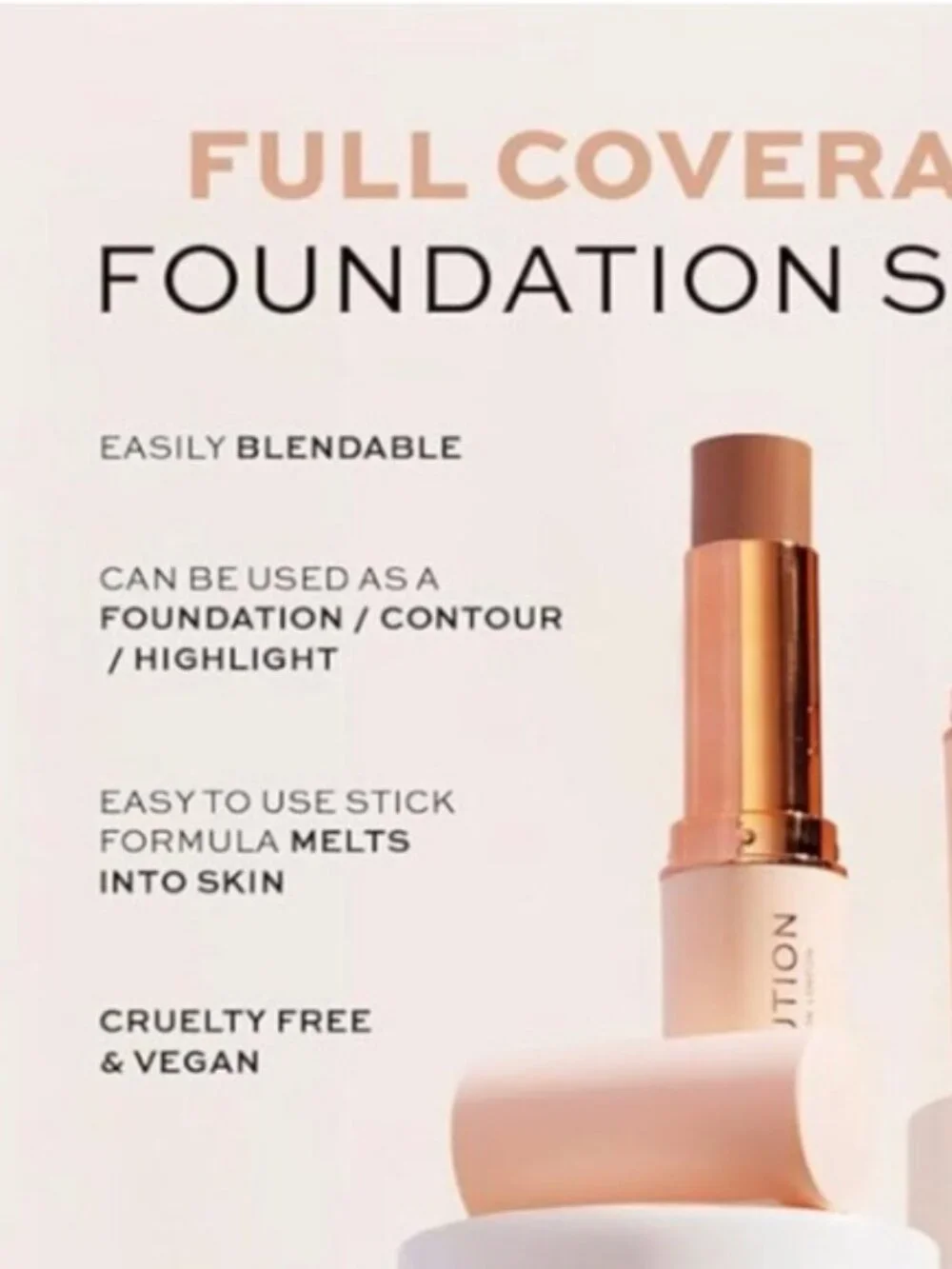 Revolution Fast Base Stick Foundation - F13 - Picture 3 of 4